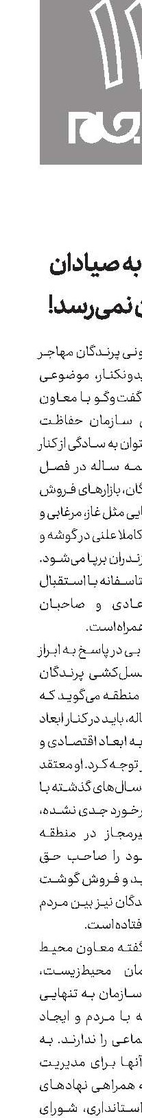 زورمان به صیادان پرندگان نمی‌رسد!