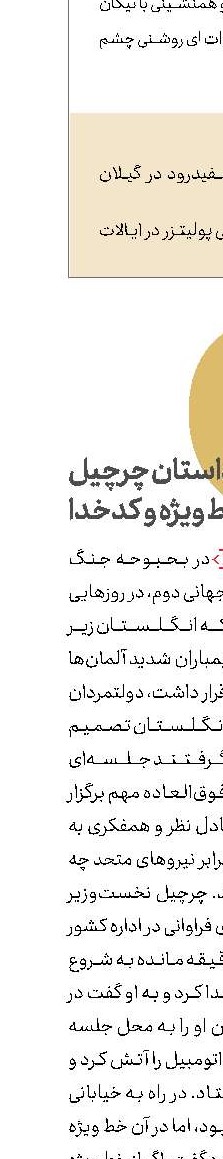 داستان چرچیل  و خط ویژه و كدخدا