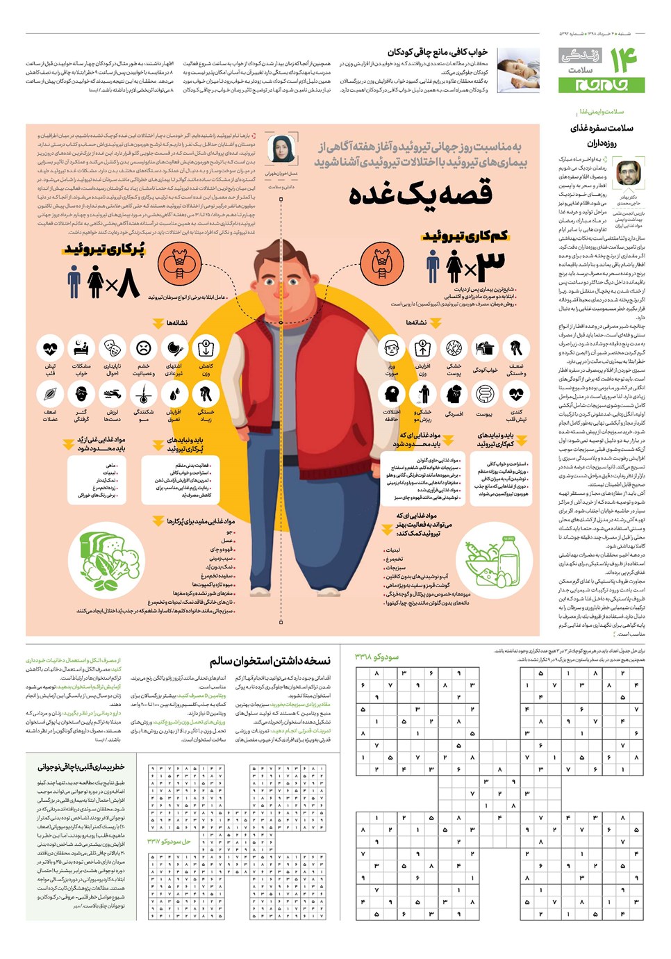 روزنامه تاریخ ۴ خرداد ۱۳۹۸