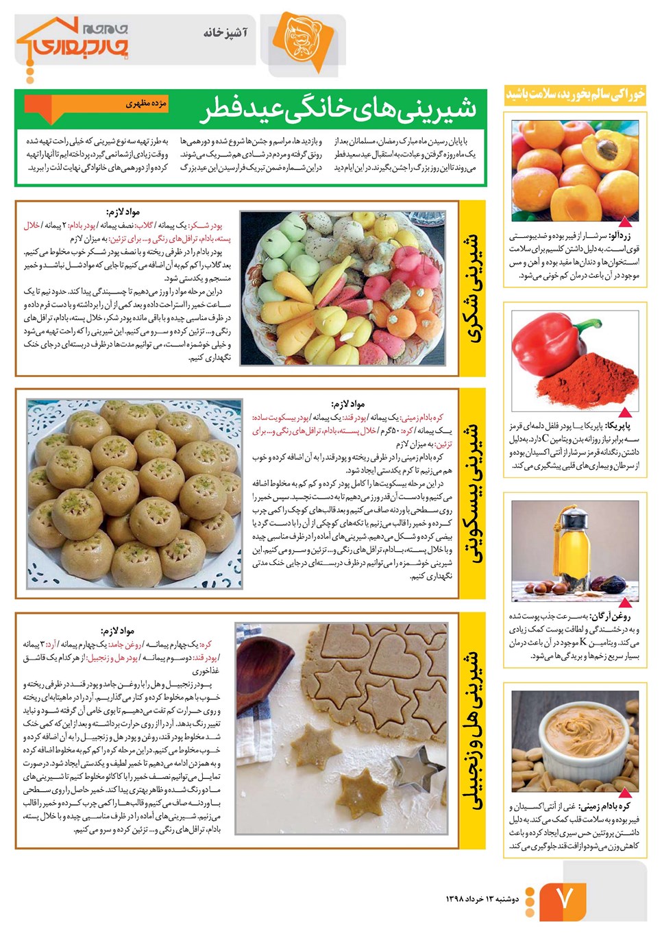 روزنامه تاریخ ۱۳ خرداد ۱۳۹۸