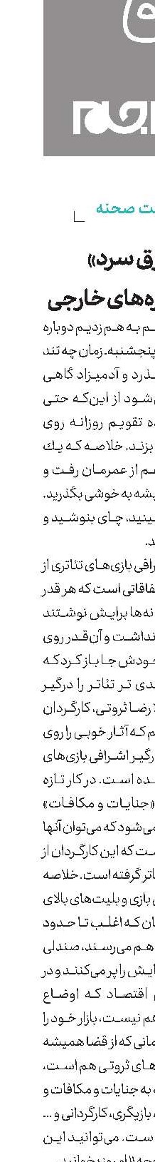 «عرق سرد» جشنواره‌های خارجی