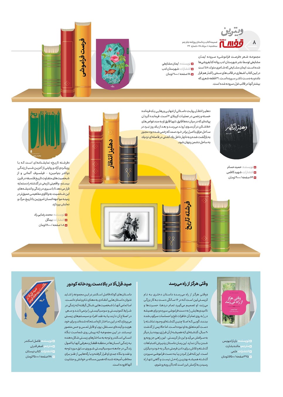 روزنامه تاریخ ۸ مرداد ۱۳۹۸