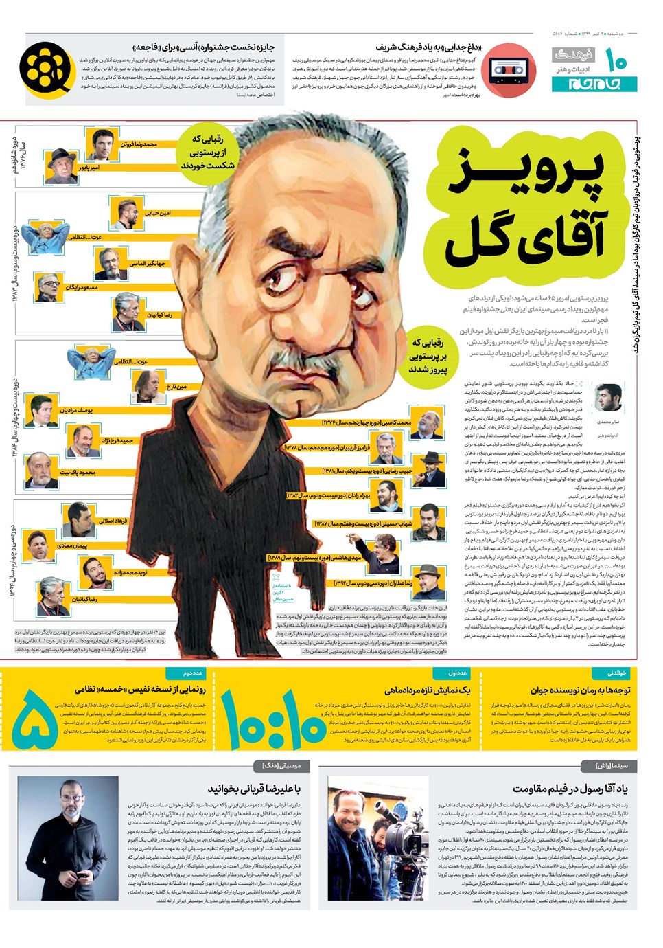 روزنامه تاریخ ۲ تیر ۱۳۹۹