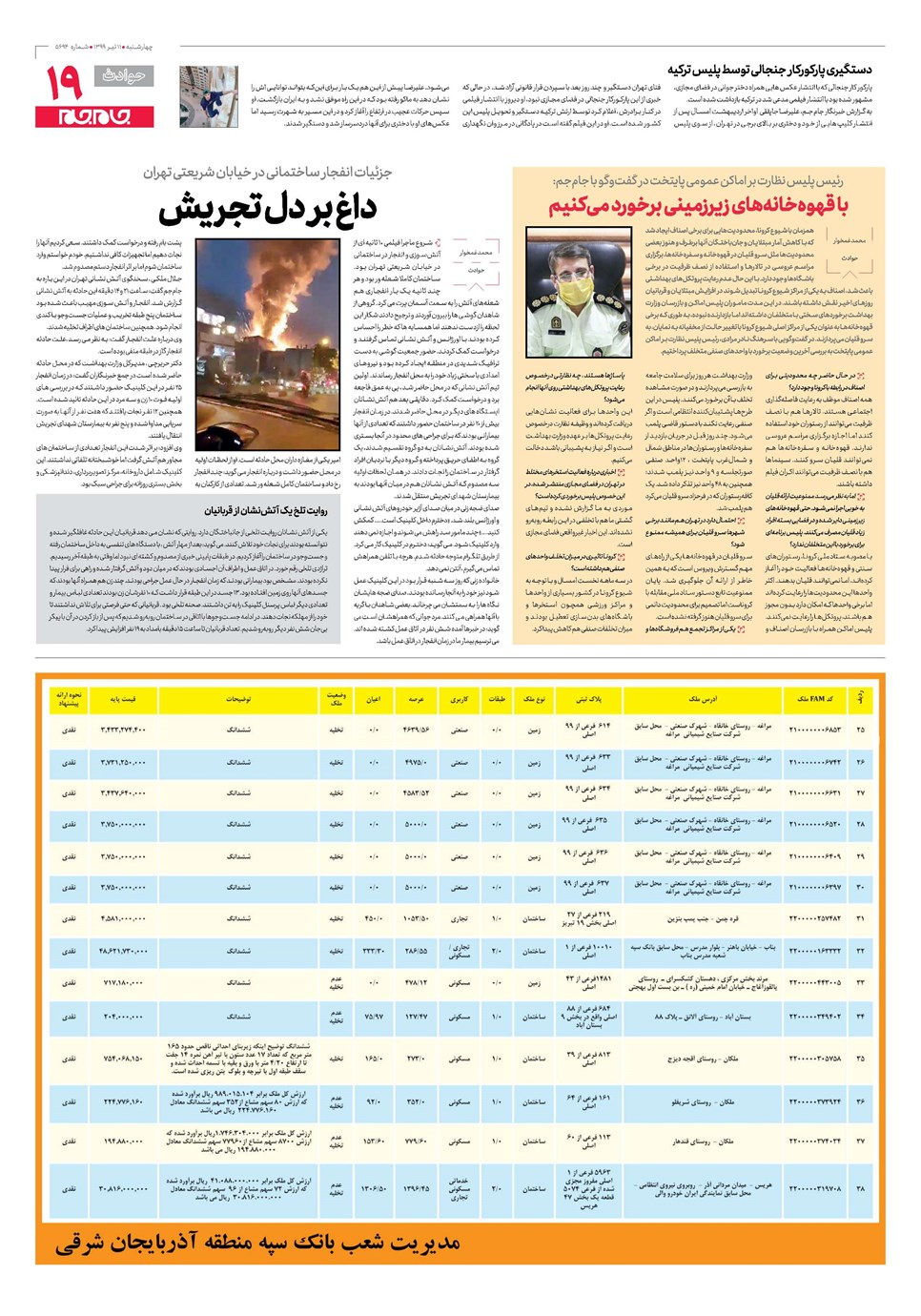 روزنامه تاریخ ۱۱ تیر ۱۳۹۹
