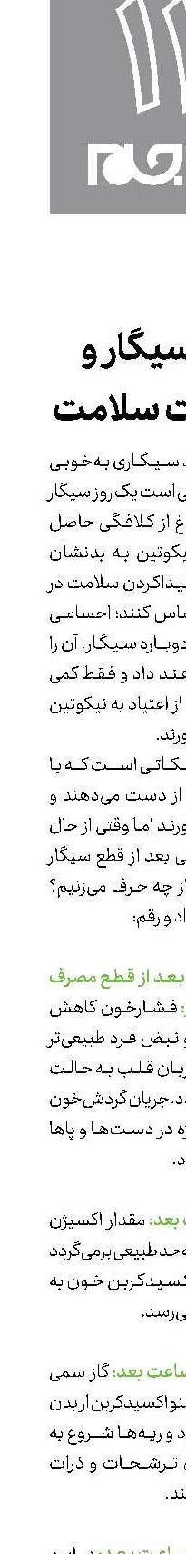 ترک سیگار و بازگشت سلامت