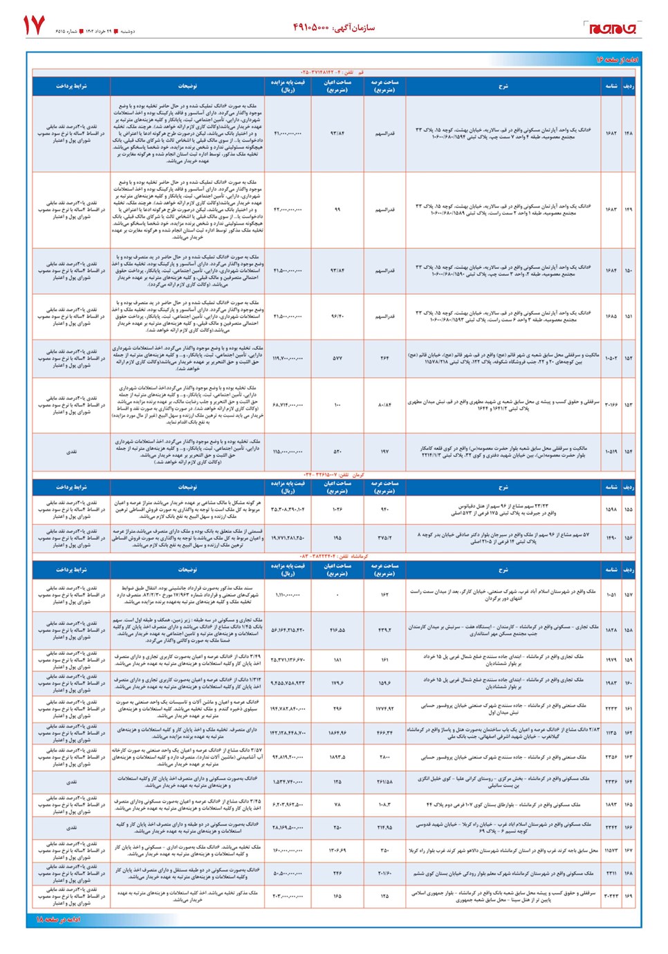 روزنامه تاریخ ۲۹ خرداد ۱۴۰۲