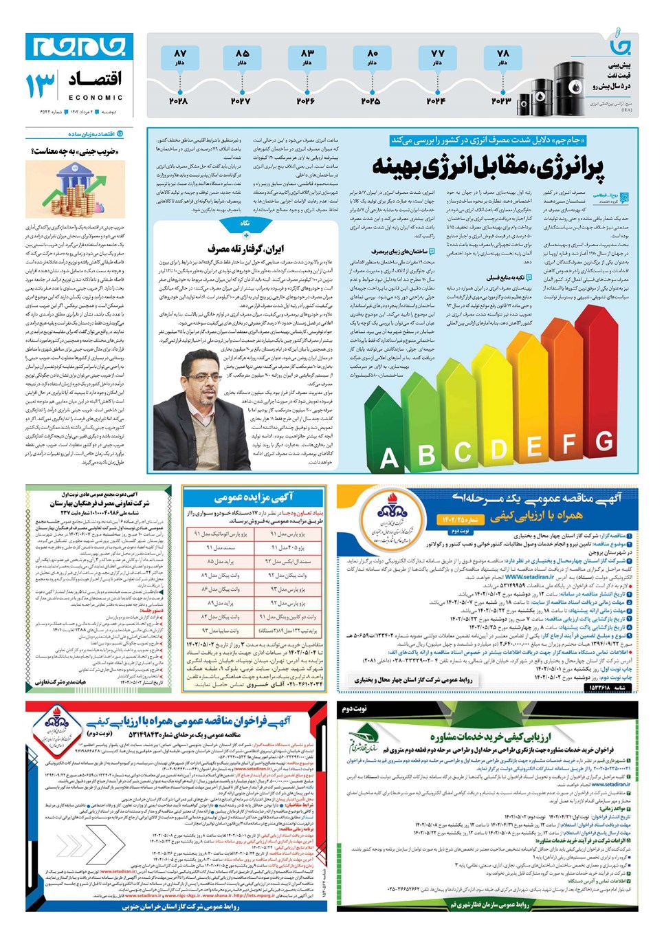 روزنامه تاریخ ۲ مرداد ۱۴۰۲