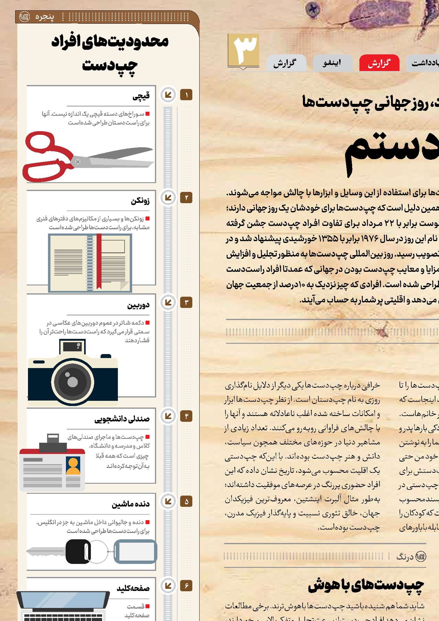من یک چپ‌دستم