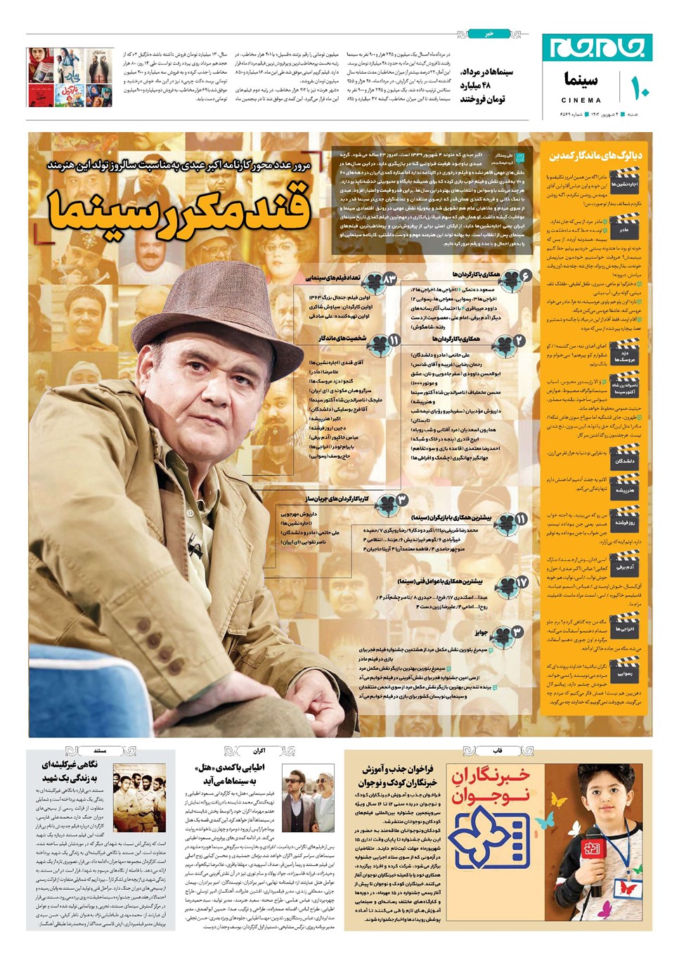 روزنامه تاریخ ۴ شهریور ۱۴۰۲