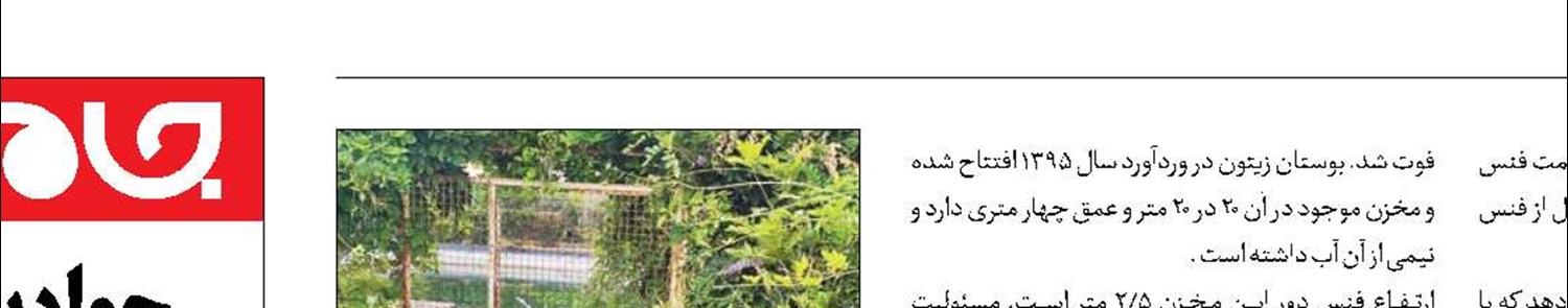 غرق شدن 2 کودک در بوستان زیتون