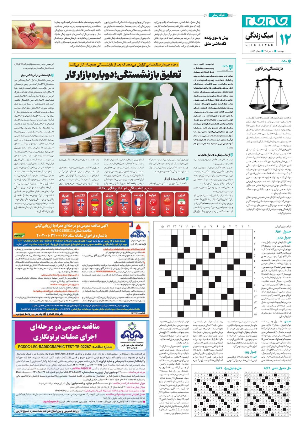 روزنامه تاریخ ۱۰ مهر ۱۴۰۲