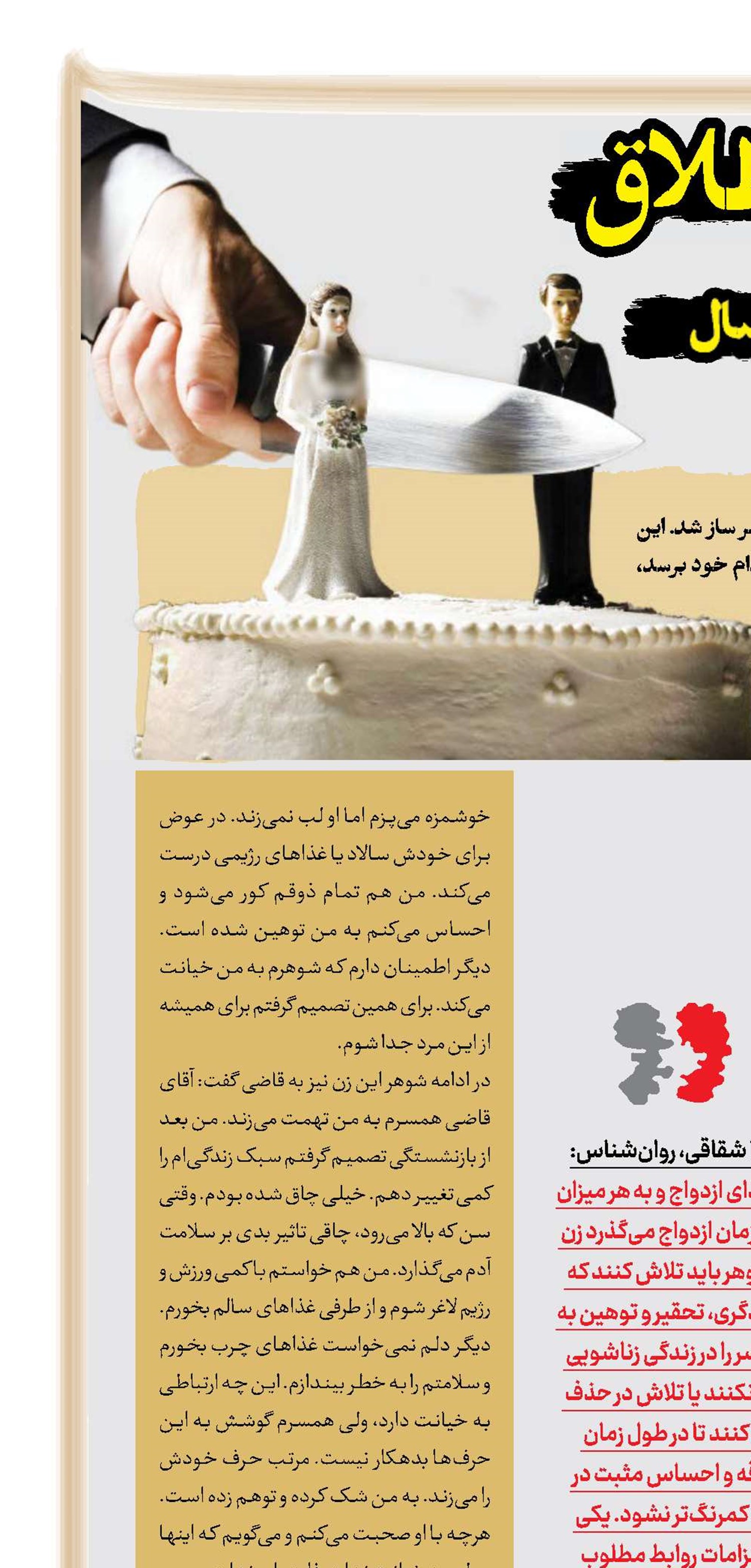 درخواست طلاق پس از رژیم مردمیانسال