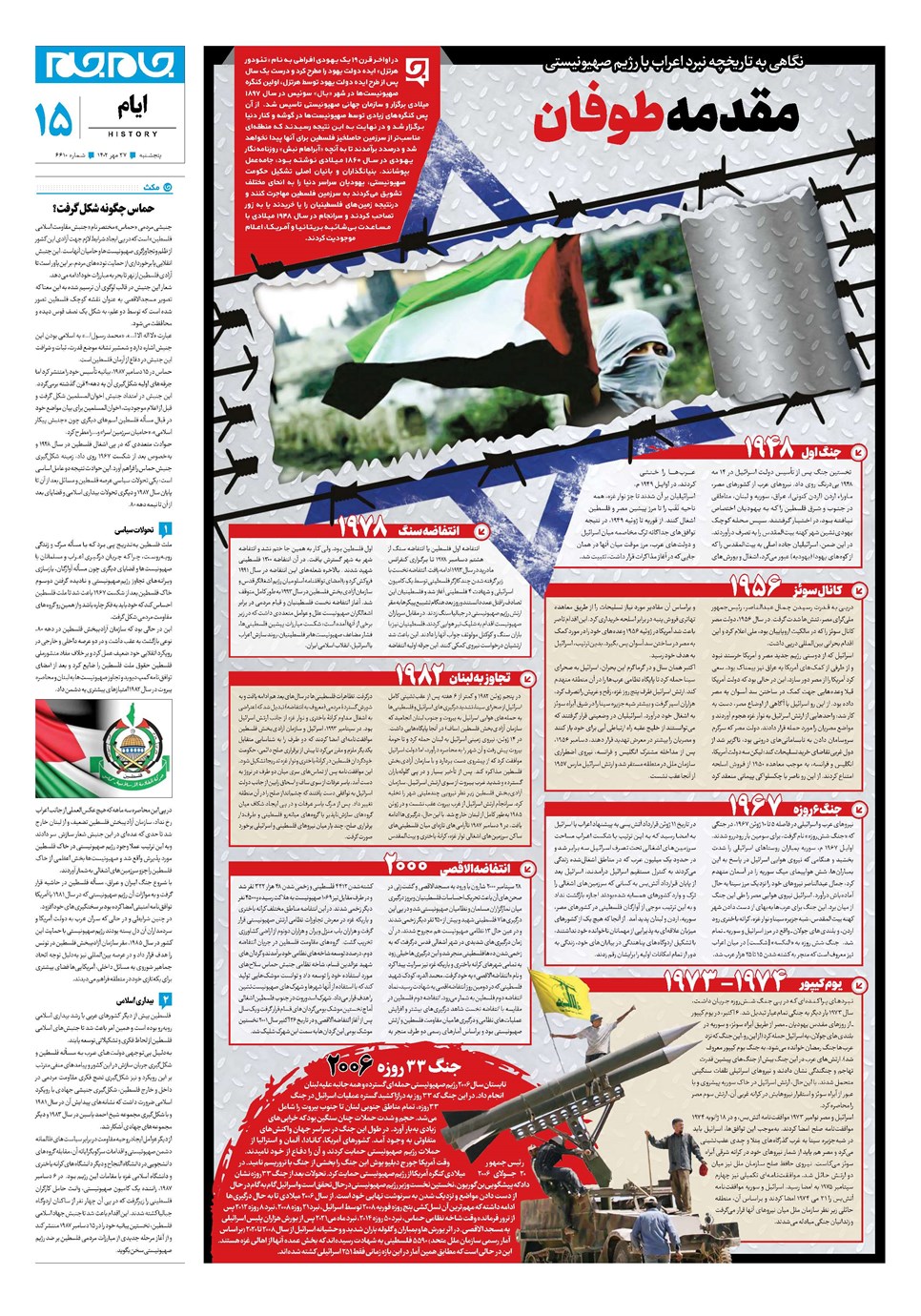 روزنامه تاریخ ۲۷ مهر ۱۴۰۲