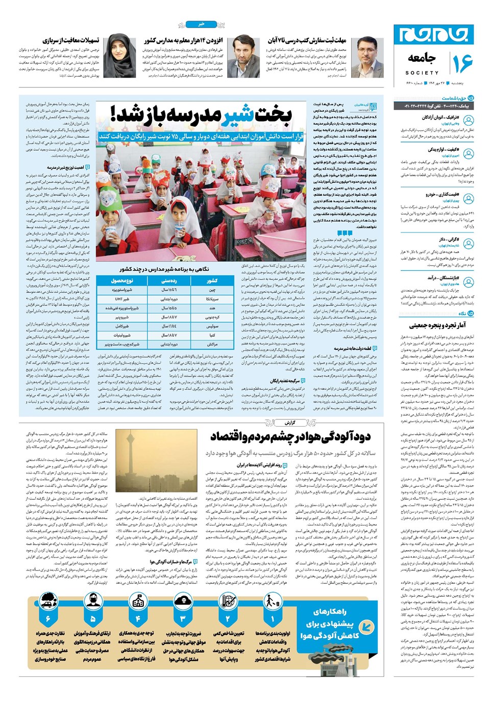 روزنامه تاریخ ۲۷ مهر ۱۴۰۲