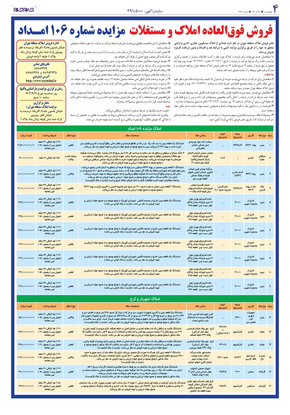 روزنامه تاریخ ۱۵ آذر ۱۴۰۲