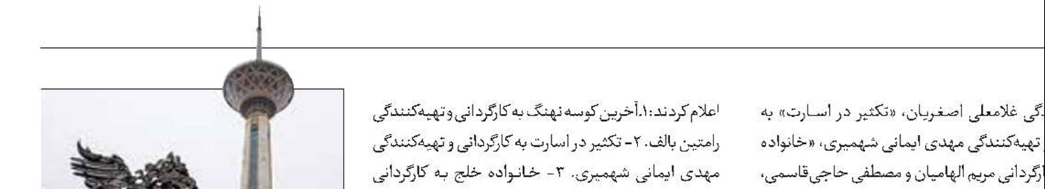 اعلام نامزدهای  بخش مستند جشنواره فیلم فجر۴۲