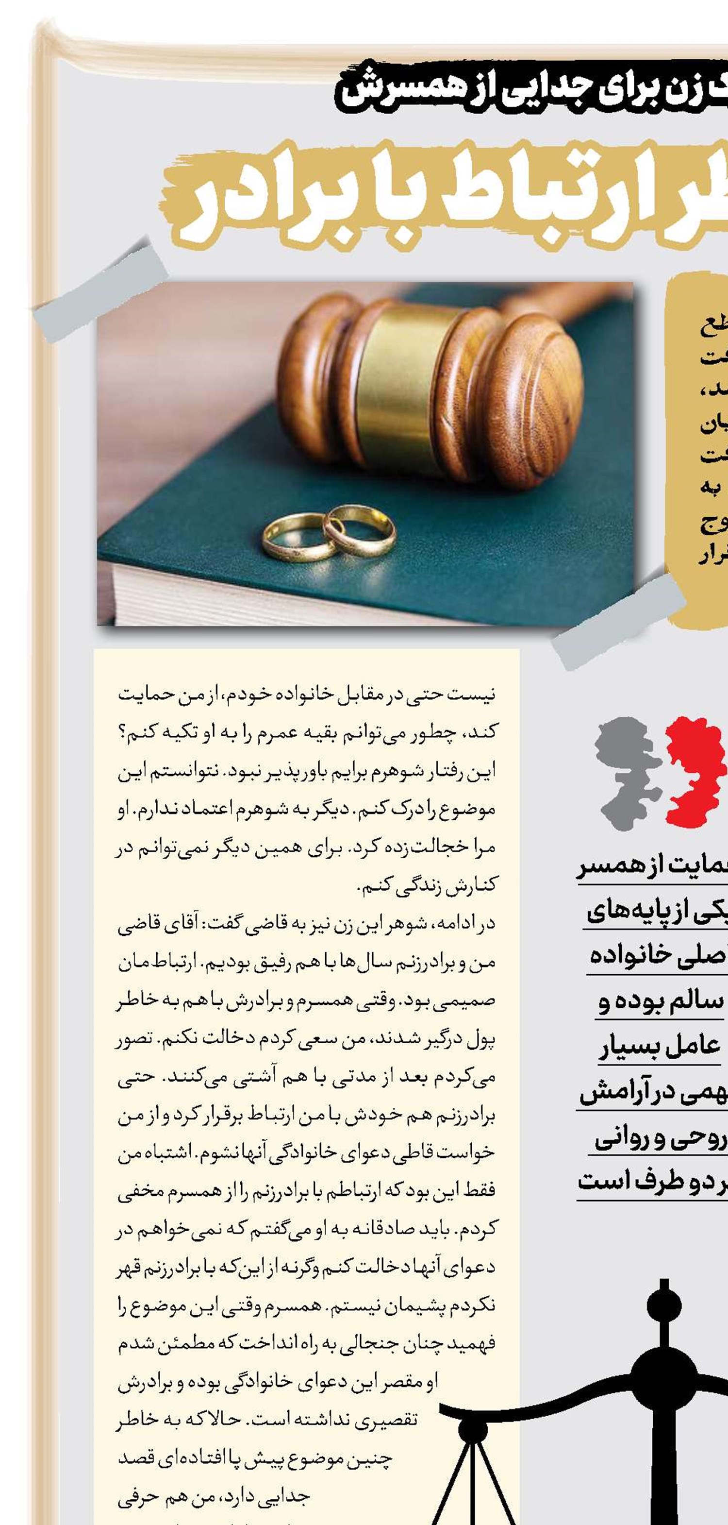 طلاق به خاطر ارتباط با برادر