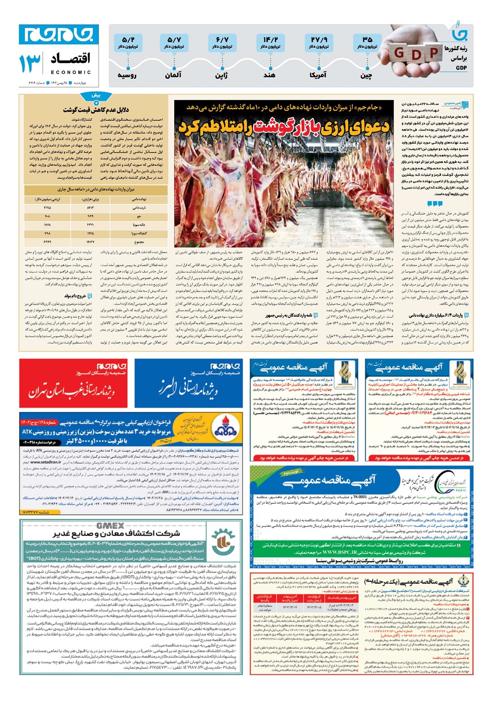 روزنامه تاریخ ۲۵ بهمن ۱۴۰۲