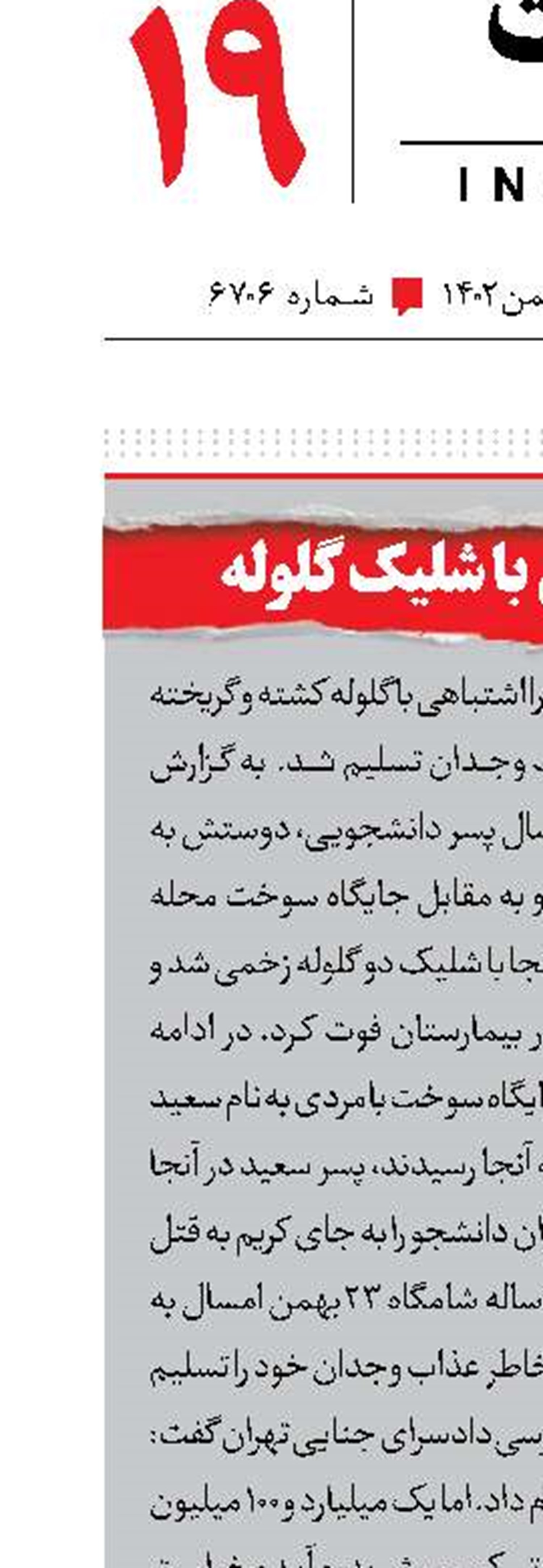 قتل اشتباهی با شلیک گلوله