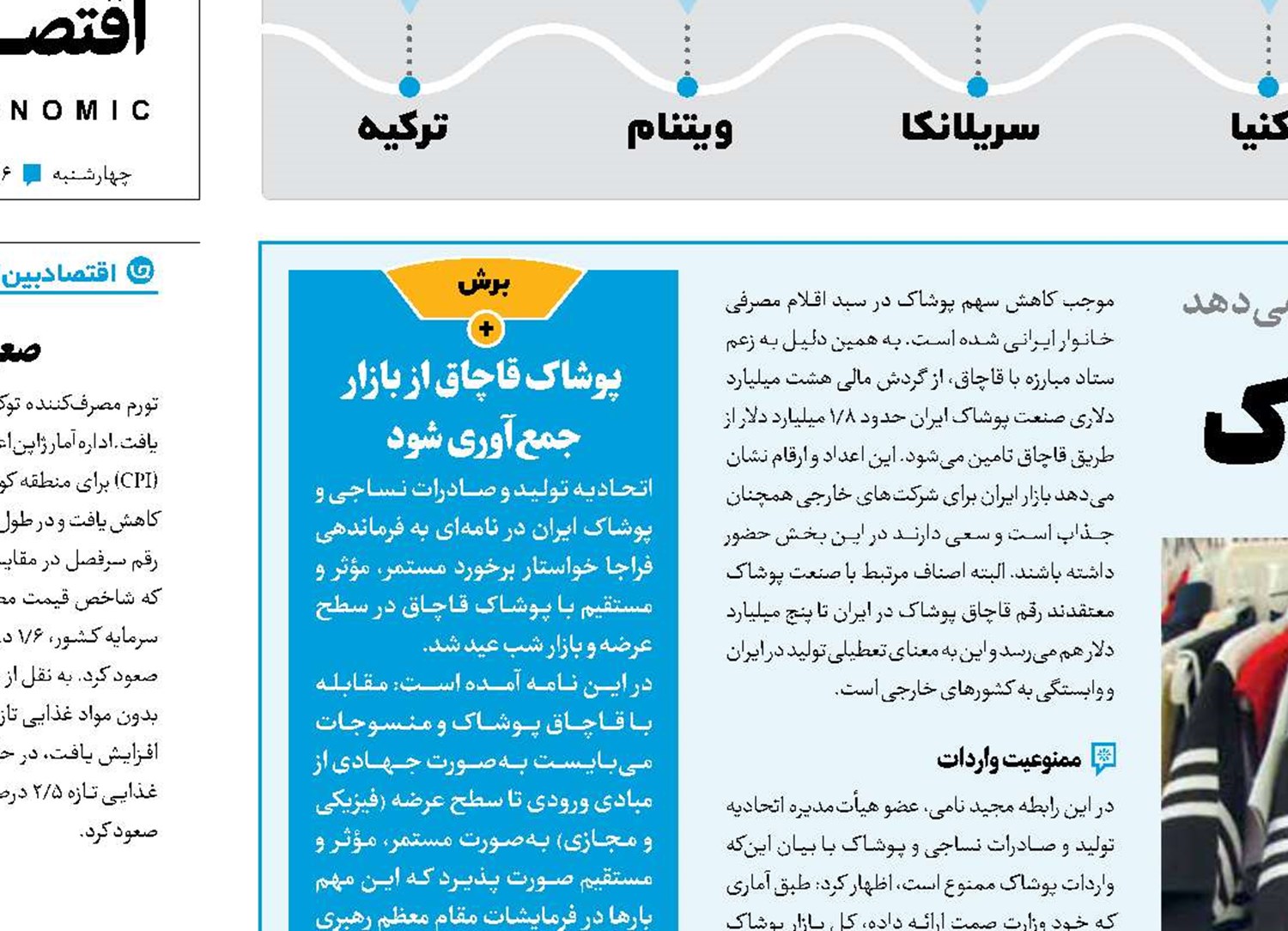 چراغ سبز برای قاچاق پوشاک