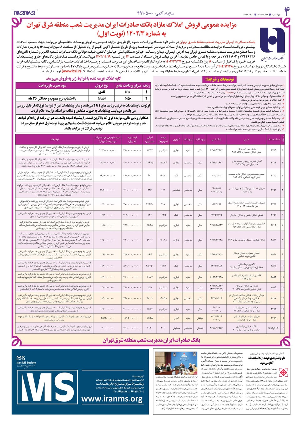 روزنامه تاریخ ۱۶ اسفند ۱۴۰۲