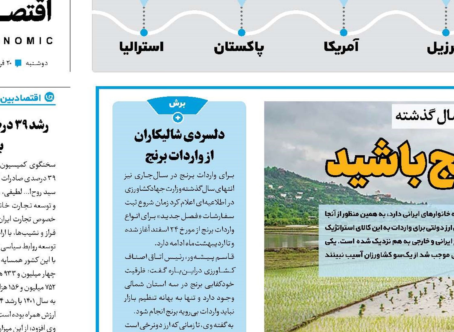 مراقب آرامش بازار برنج باشید