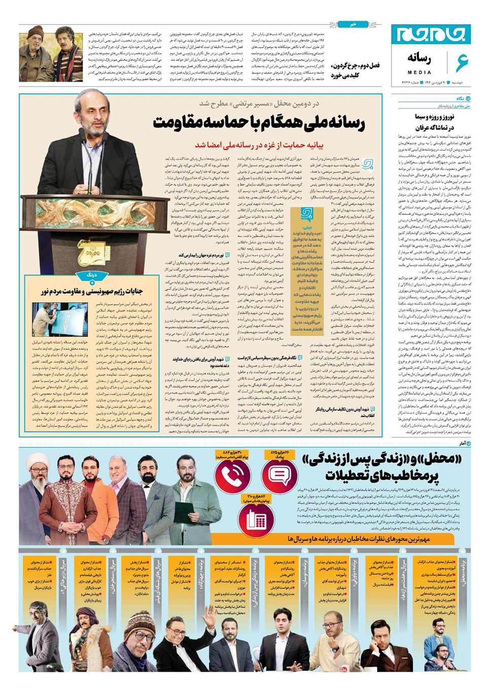 روزنامه تاریخ ۲۰ فروردین ۱۴۰۳