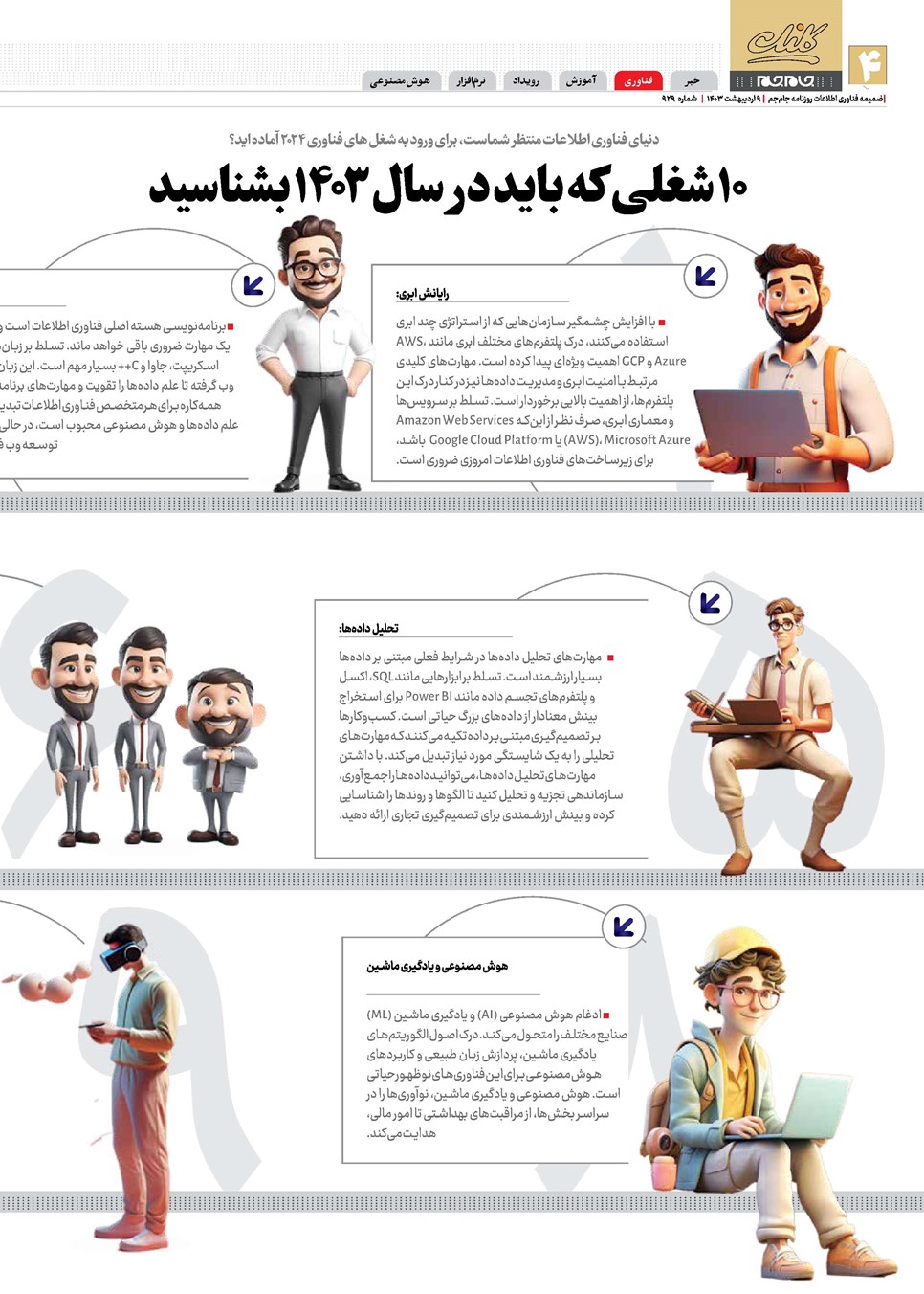 روزنامه تاریخ ۹ اردیبهشت ۱۴۰۳