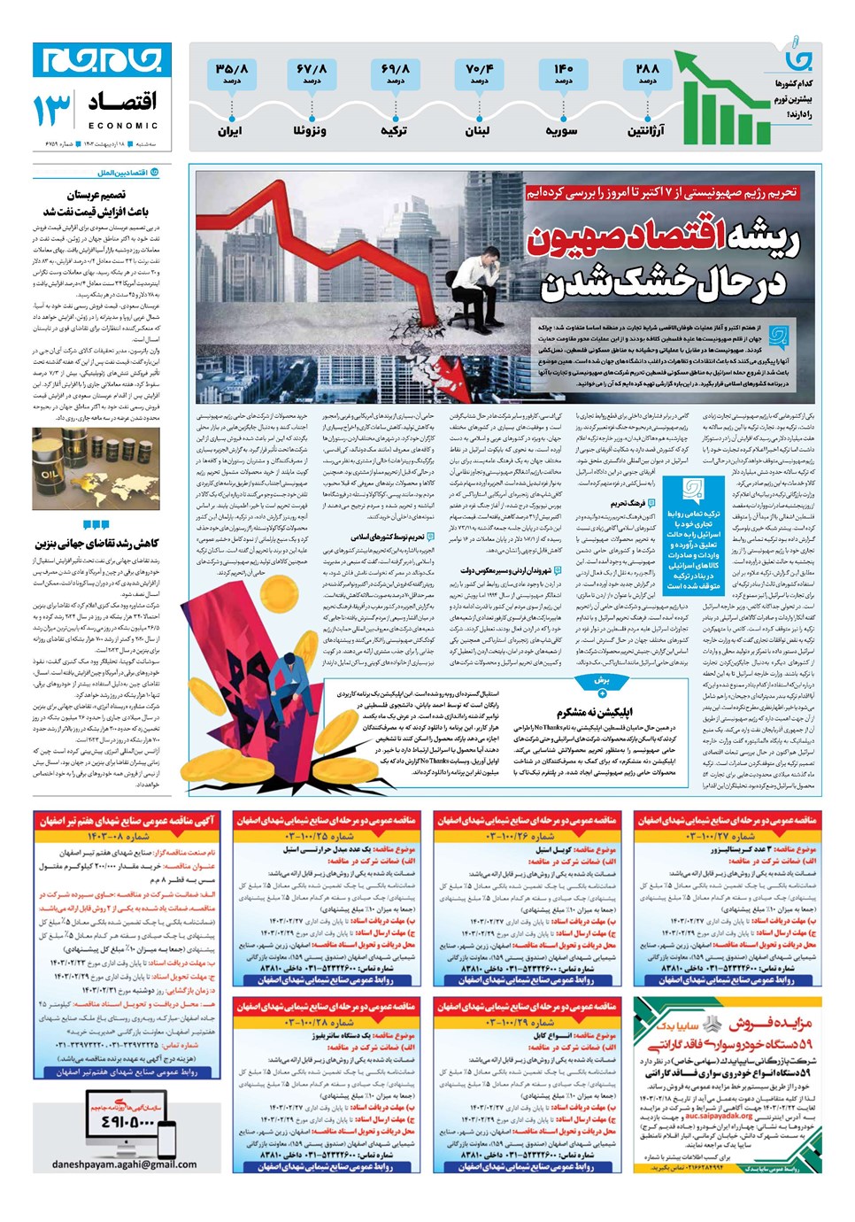 روزنامه تاریخ ۱۸ اردیبهشت ۱۴۰۳