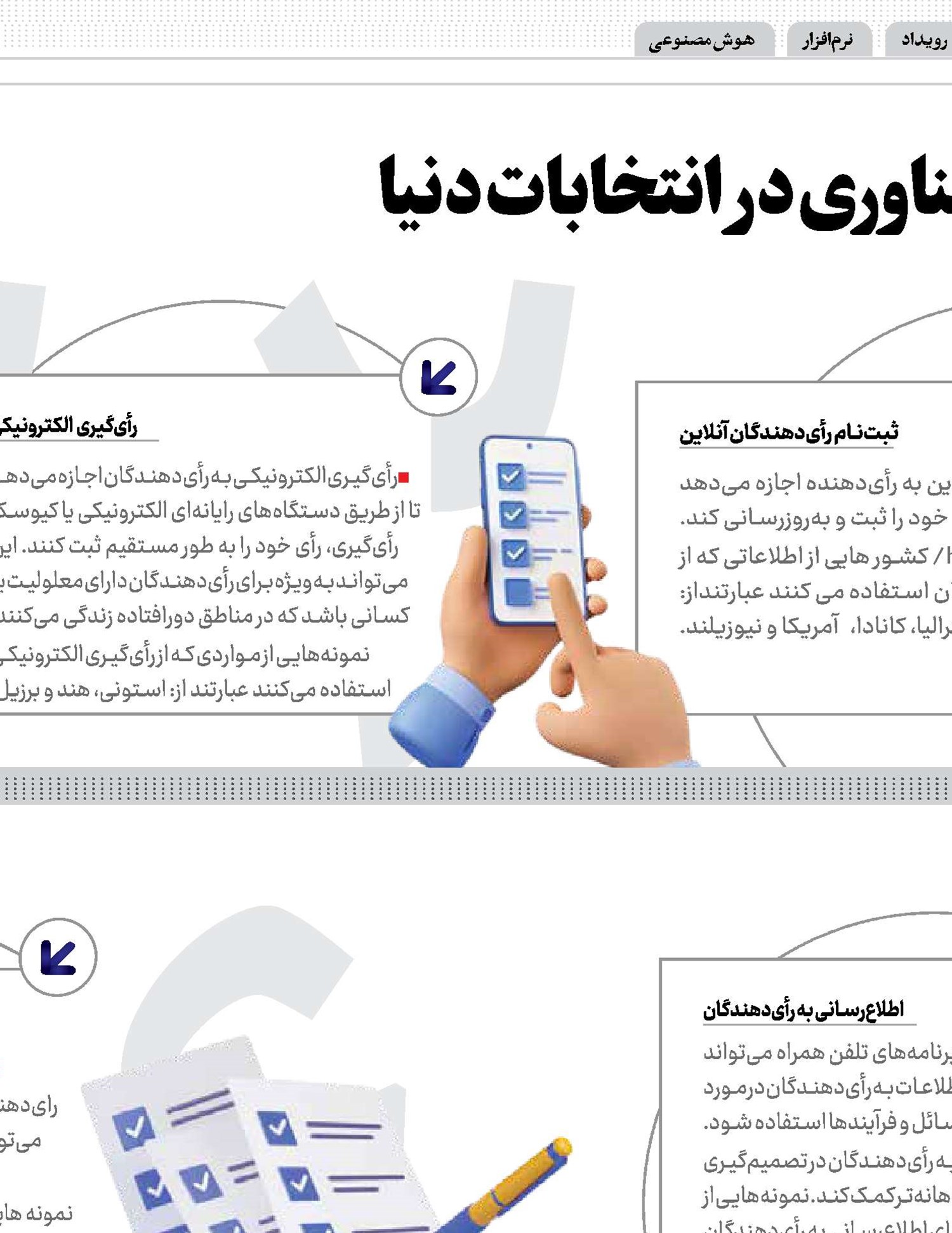 10 کاربرد فناوری در انتخابات دنیا