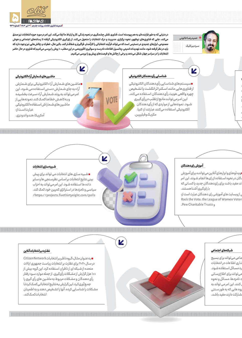 روزنامه تاریخ ۳ تیر ۱۴۰۳
