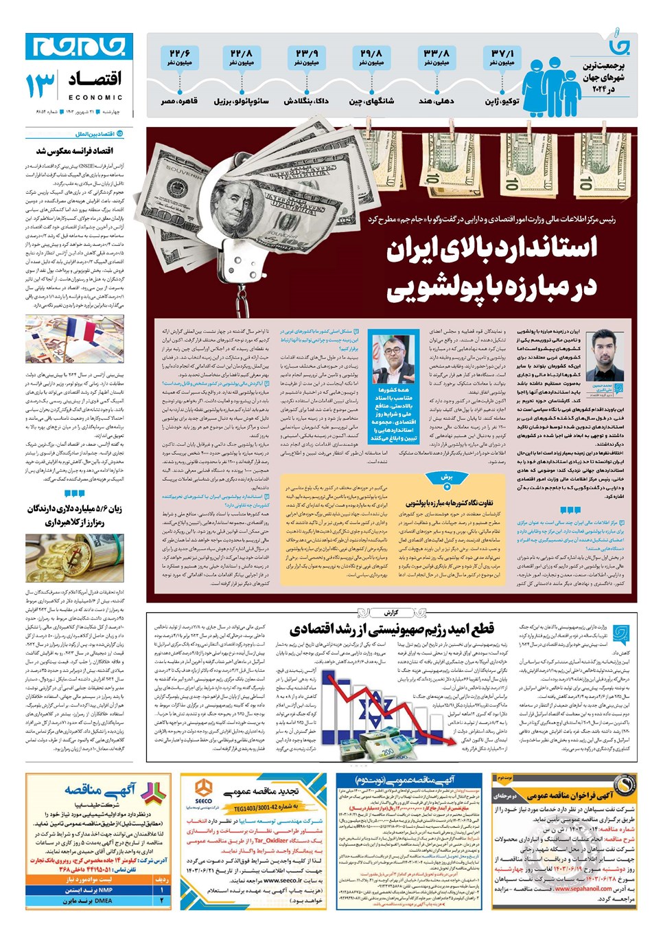 روزنامه تاریخ ۲۱ شهریور ۱۴۰۳