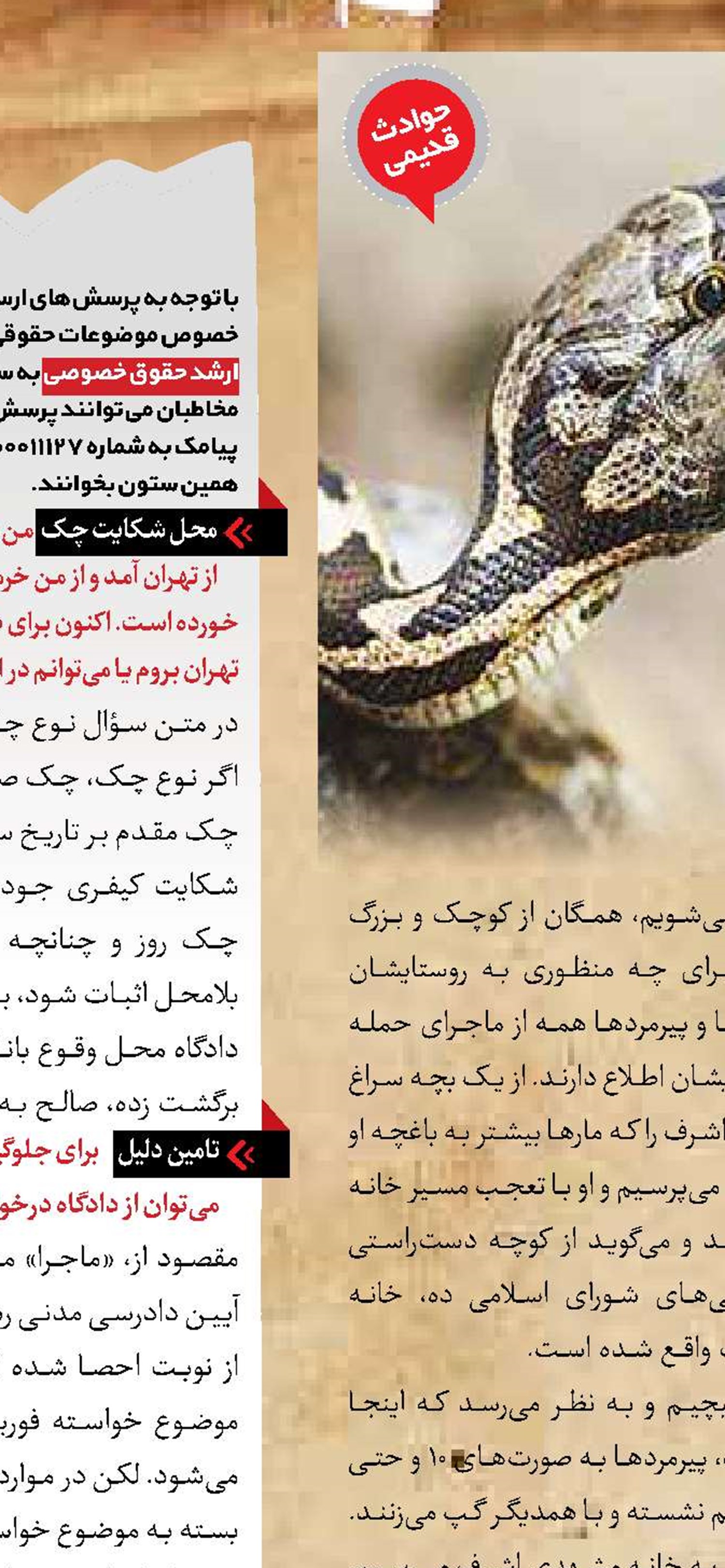 حمله مارهای دوسر به یک روستا