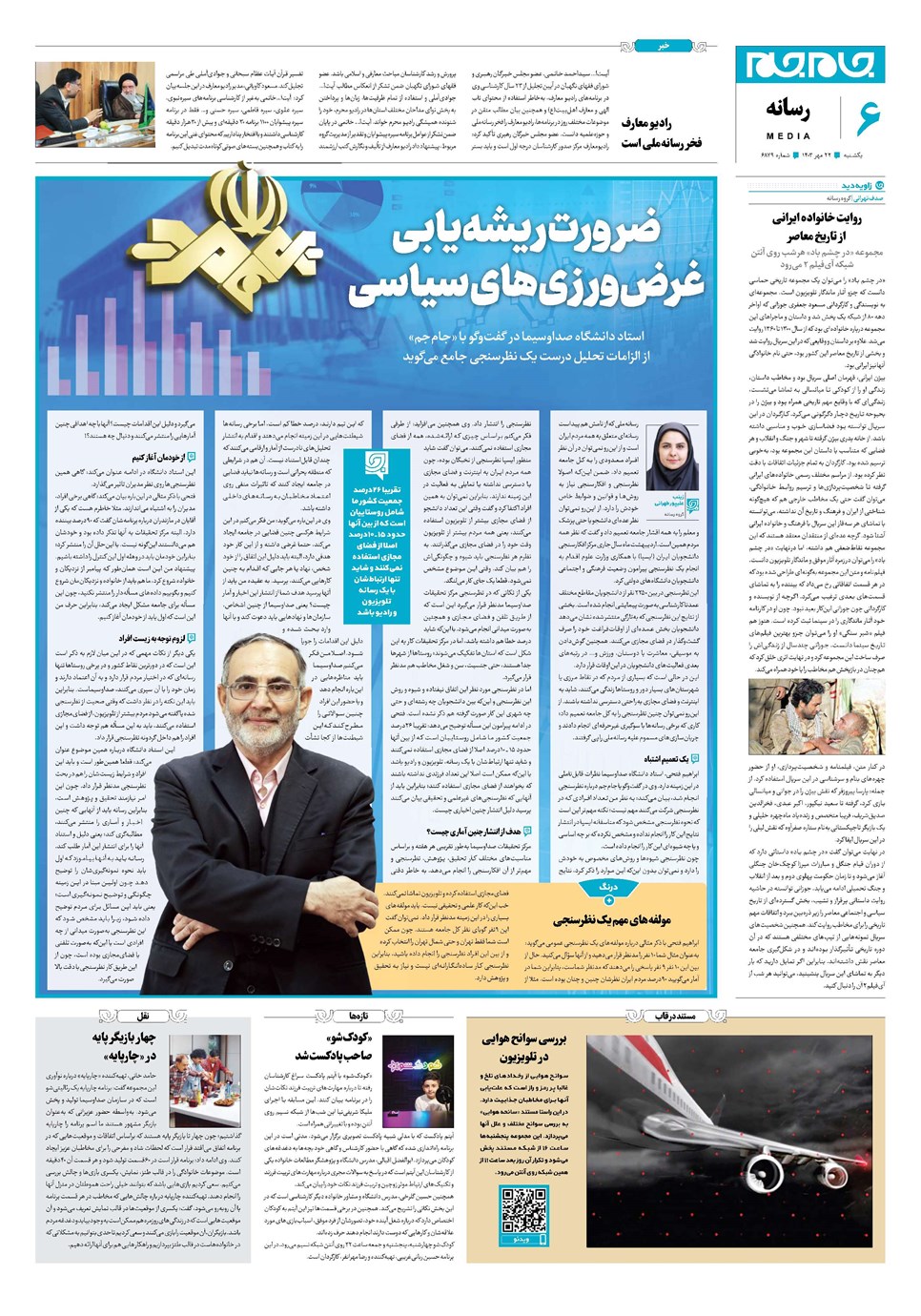 روزنامه تاریخ ۲۲ مهر ۱۴۰۳