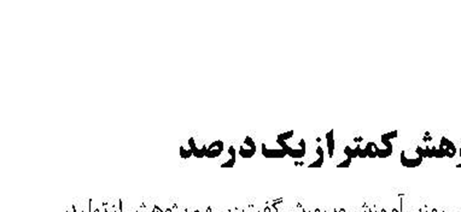 سهم پژوهش کمتر از یک درصد