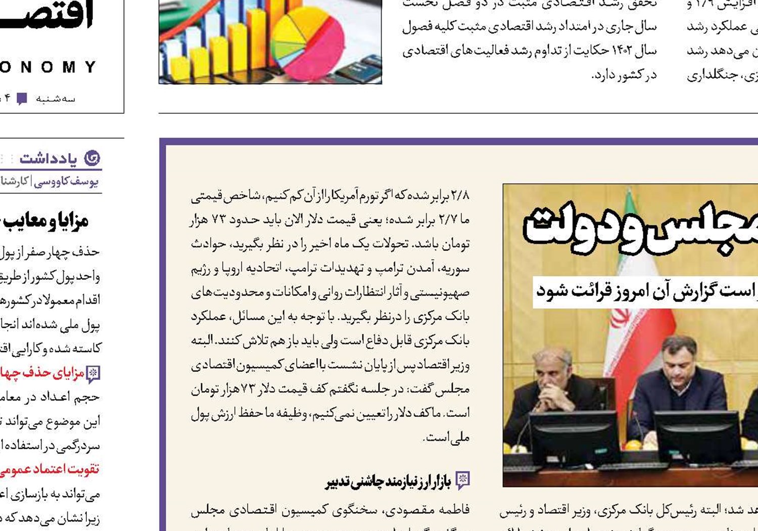رکورد شکنی قیمت ارز در روز  نشست مجلس و دولت