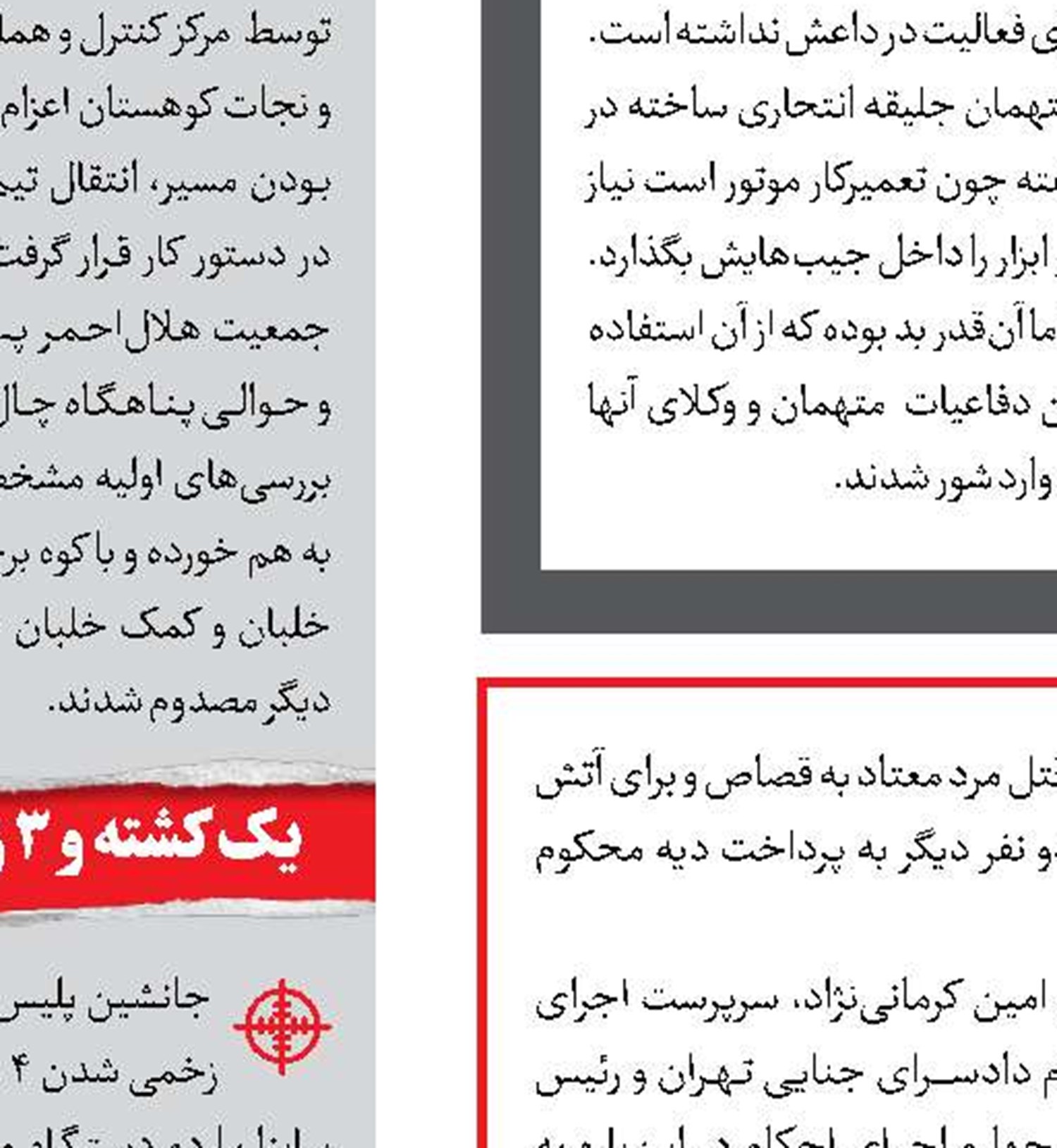 بازداشت متهم قتل در رستوران آب و آتش 