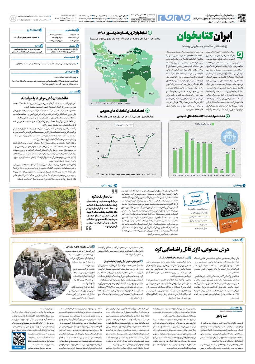 روزنامه تاریخ ۱۴ مهر ۱۴۰۴