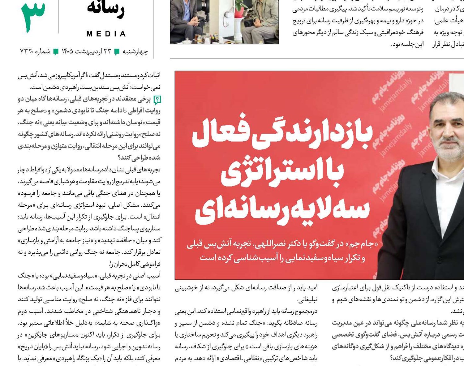 بازدارندگی فعال با استراتژی سه‌لایه رسانه‌ای